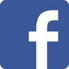 Facebook-Logo mit weißem Kleinbuchstaben f auf blauem Hintergrund.